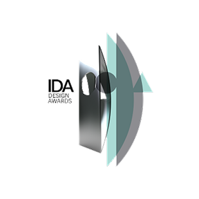 IDA Design Award logo, awarded to Ascentiz for excellence in smart wearable exoskeleton design.