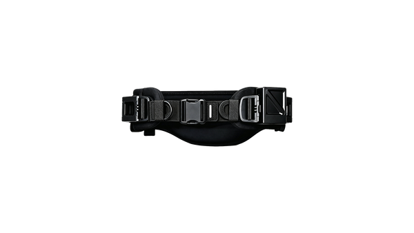 Black Ascentiz Exo-Belt Pro exoskeleton belt featuring a front buckle and metal mechanical side joints.