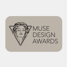 Muse Design Awards winner logo badge featured on the Ascentiz website, showcasing industry recognition for award-winning product design and innovation in wearable robotics.