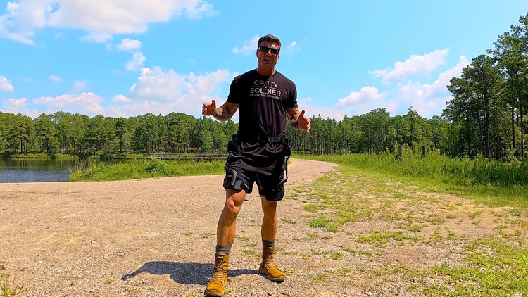 Muscular man wearing the Ascentiz bionic legs